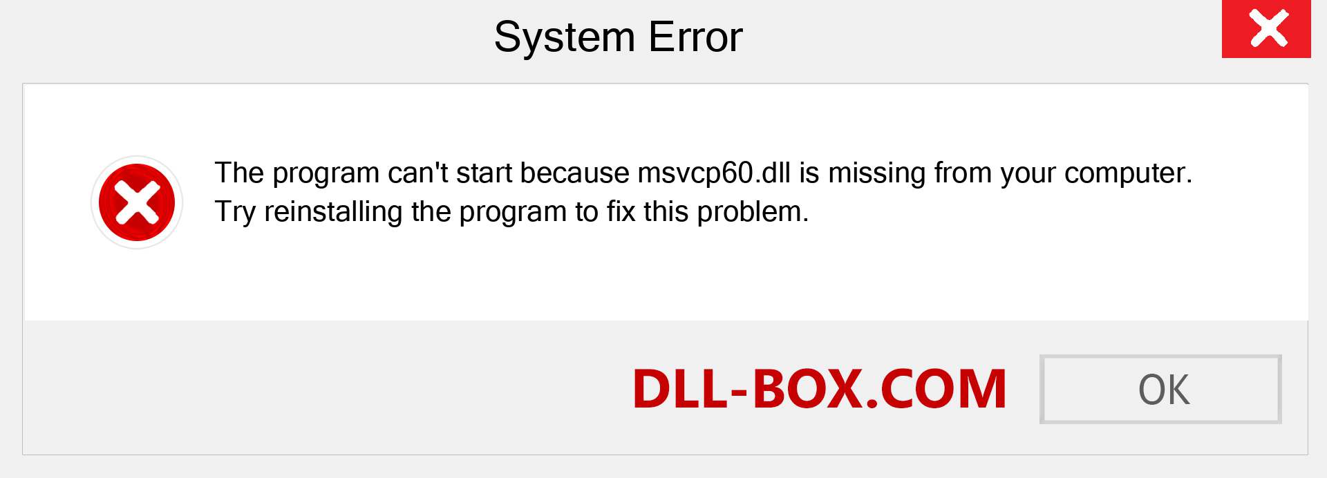  msvcp60.dll file is missing?. Download for Windows 7, 8, 10 - Fix  msvcp60 dll Missing Error on Windows, photos, images